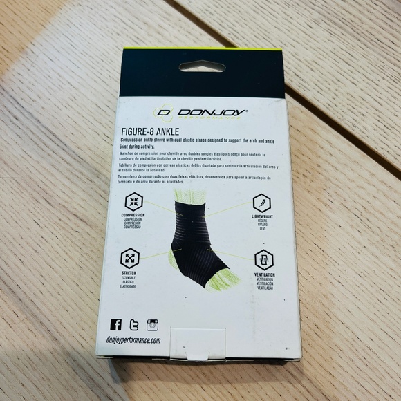 DonJoy Adult Figure 8 Ankle Support Wrap sleeve with straps Stabilizer size M - Picture 10 of 10